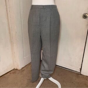 Vintage Pendleton Gray Wool Pants Petite 12 Tailored Chic 100% Virgin Wool